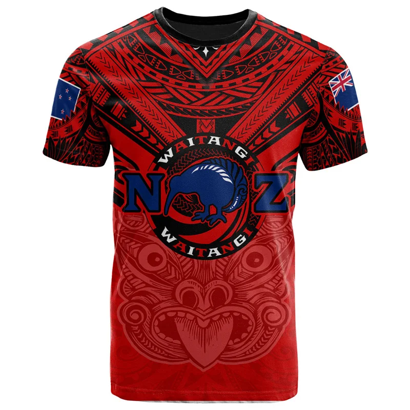 3D New Zealand Maori Tribal Pattern Men's Printed T-shirt New Zealand Pattern T-shirt