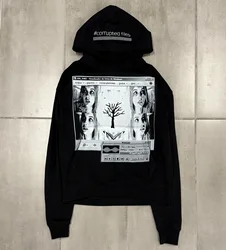 Hip Hop Streetwear Sweatshirt Corrupted Hoodie Women Tops Goth Harajuku Casual Grunge Oversize Hoodie Men Clothing Y2k Clothes