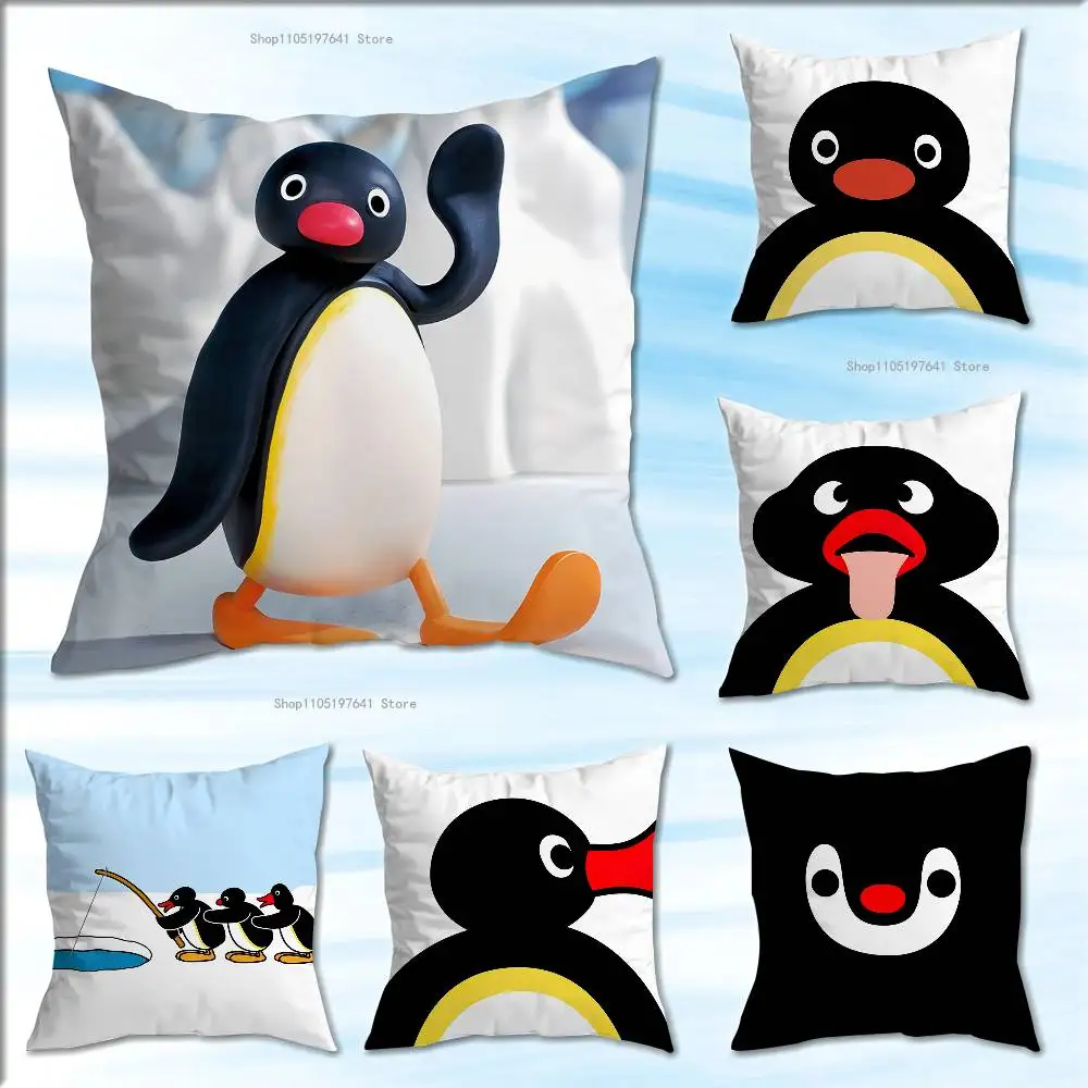 

Happy Cute P-Pingu Penguin Pillow Case cute cartoon anime peripheralsBedroom Sofa Decorative Cushion Cover Soft Cushion Cover