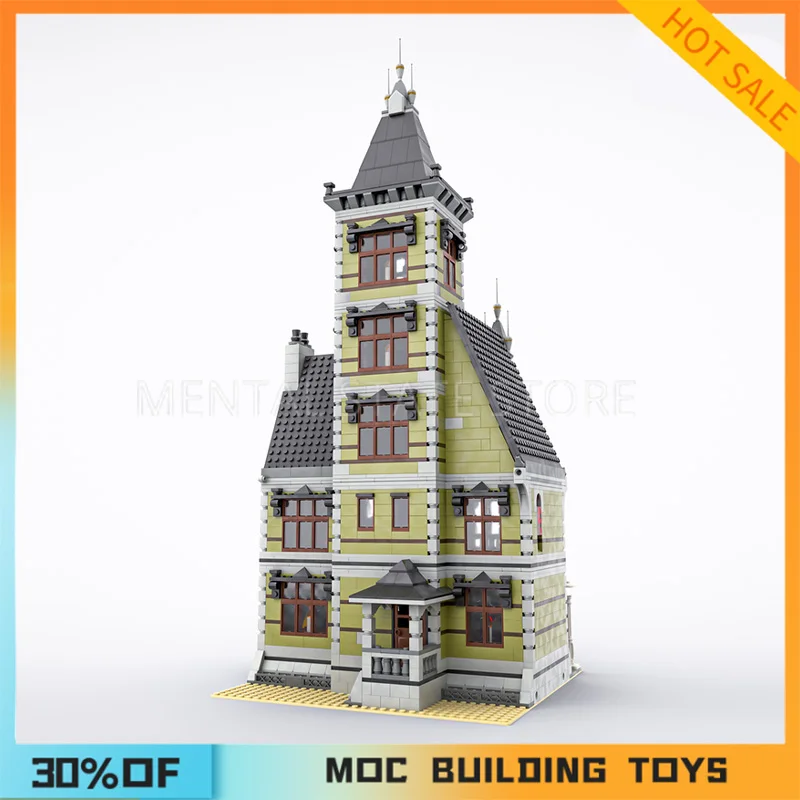 [3723 قطعة] مخصصة MOC منزل مسكون اللبنات الإبداعية مجموعة الجذعية ألعاب تعليمية البناء أطقم منمذجة هدايا عيد الميلاد