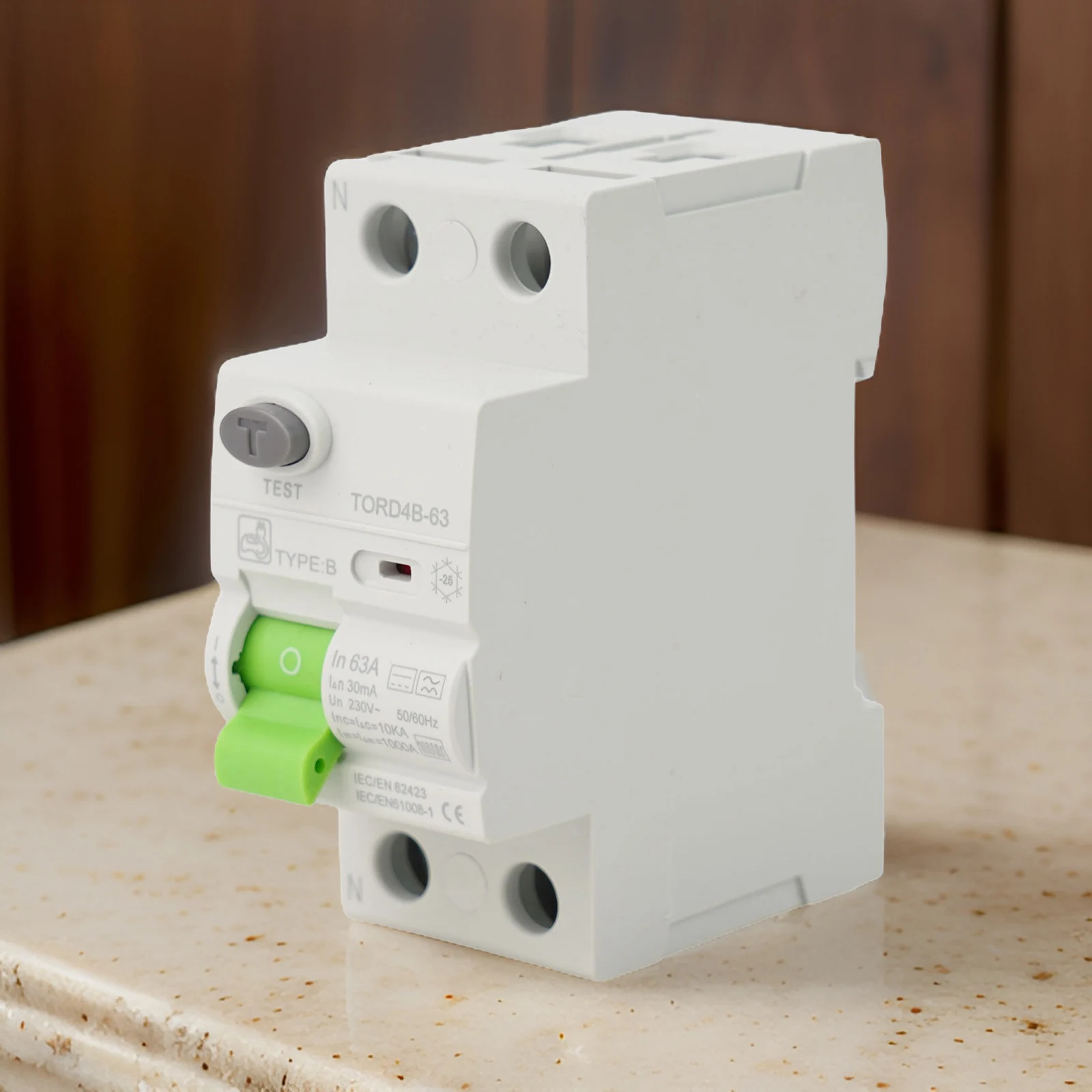 

Enhanced Ground Fault Protection Type B Circuit Breaker RCD DC Electric 2P 63A 30mA Reliable Safety for All Electrical Systems