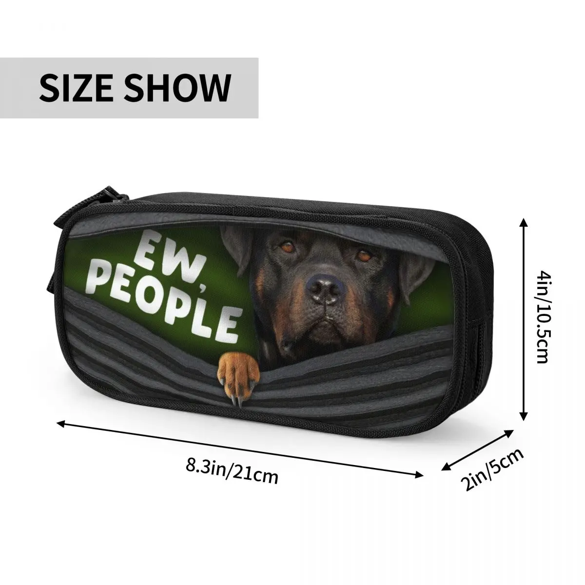 Imagem -04 - Rottweiler ew People Cute Pencil Case para Meninas e Meninos Grande Capacidade Metzgerhund Rott Dog Pencil Pouch Acessórios Escolares