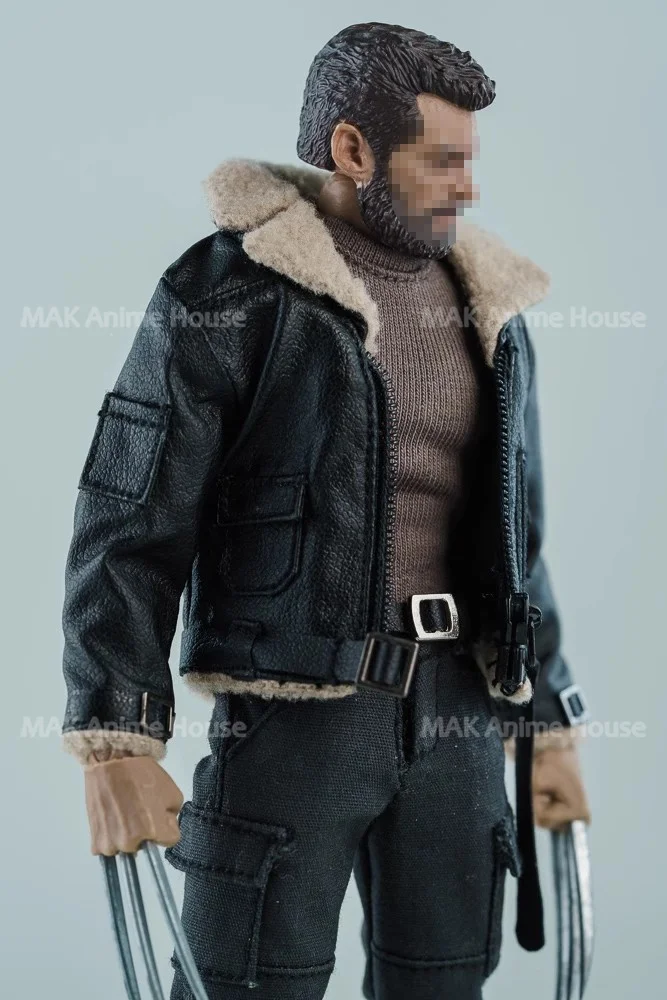 1/12 mao colarinho jaqueta de motocicleta calças de trabalho conjunto de roupas modelo caber 6 ''romankey formiga notaman soldado masculino figura de ação corpo