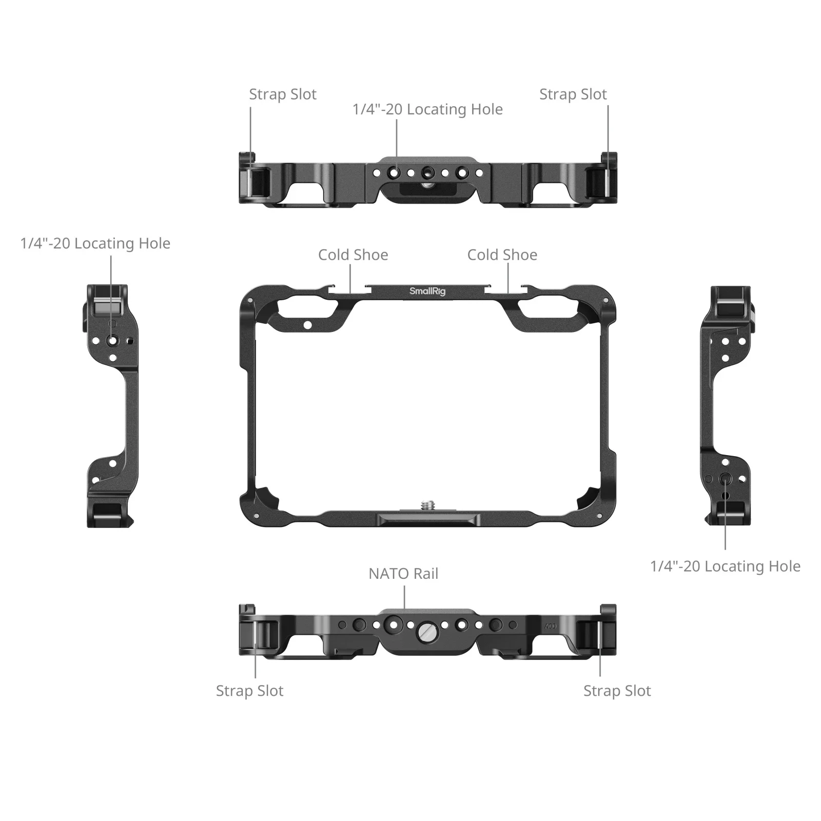 Smallrig Monitor Cage Kit for Atomos Shinobi II Lightweight Protection for Atomos Shinobi II Enhanced Outdoor Monitoring