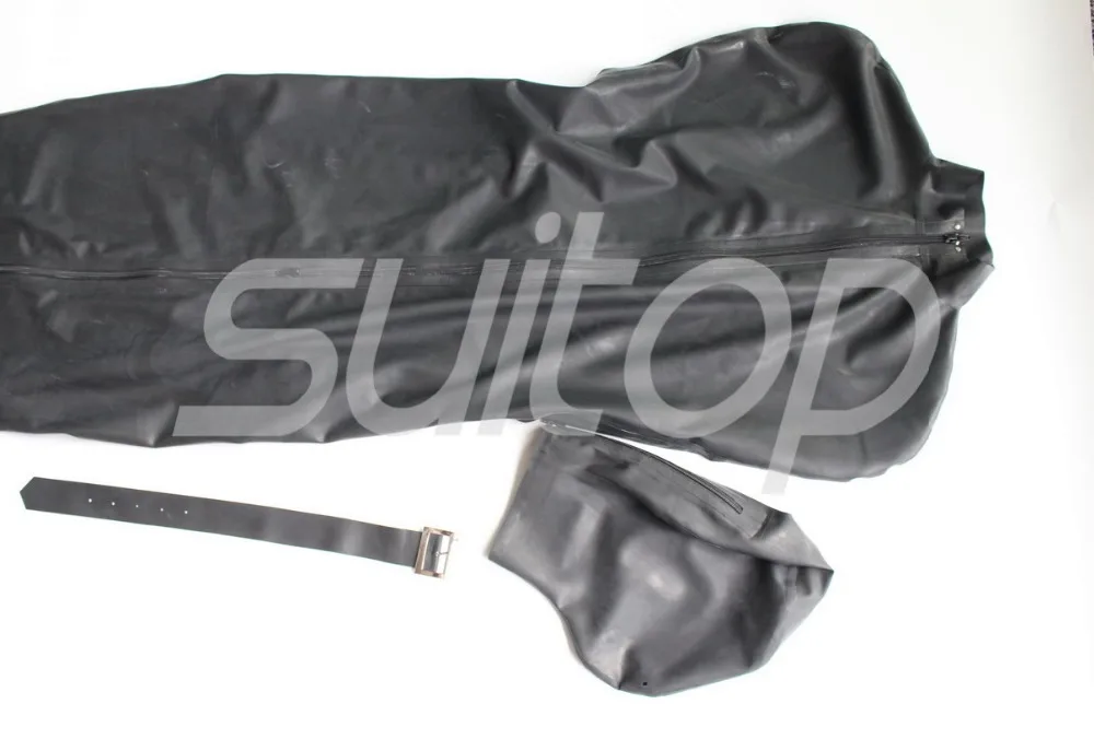 Saco de dormir de látex masculino saco de dormir com bolso no braço dentro