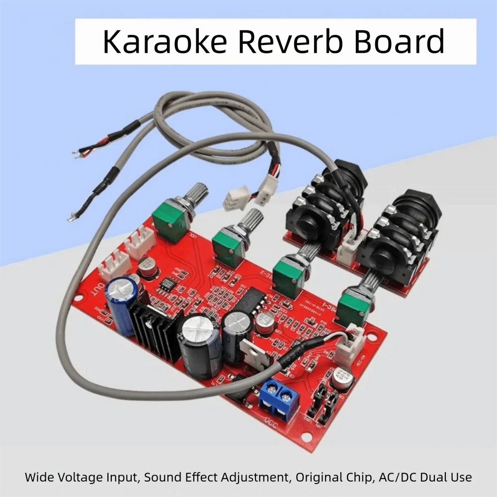 Pre-amplification Effect CD2399 Karaoke Board Fixed/Separate AC/DC Power Supply Reverb Board Treble Midrange Bass HiFi Stereo