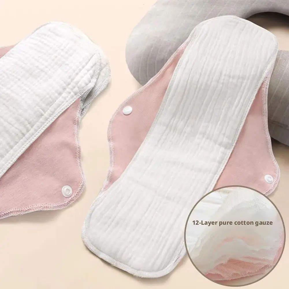 Washable Leak-Proof Sanitary Pad 31cm for Elderly Incontinence, Pure Cotton Waterproof Diaper Reusable Loose Fit Adult Care L7X5