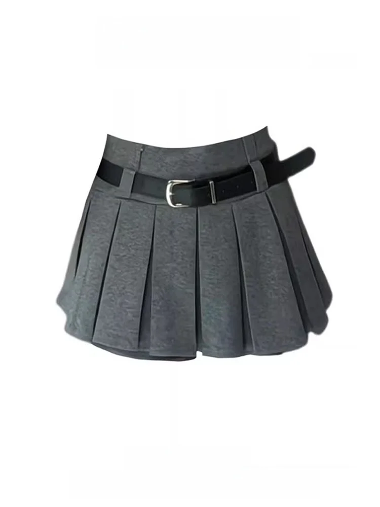 

ay Плиссированная юбка с высокой талией, женская весенне-осенняя новинка, антилегкий дизайн, юбка трапециевидной формы f-длины