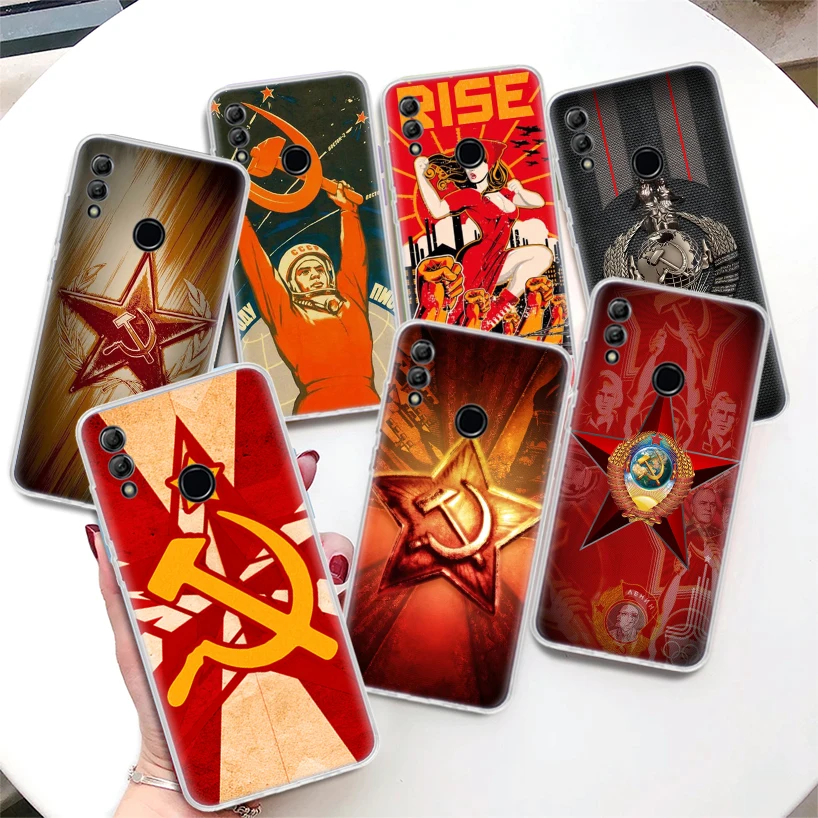 Russia Vintage USSR Communism Coque Phone Case For Huawei Honor 8A 8S 8X 9X 10 Lite 9 20 Pro Y5 Y6 Y7 Y9S P Smart Z 2019 2021 So