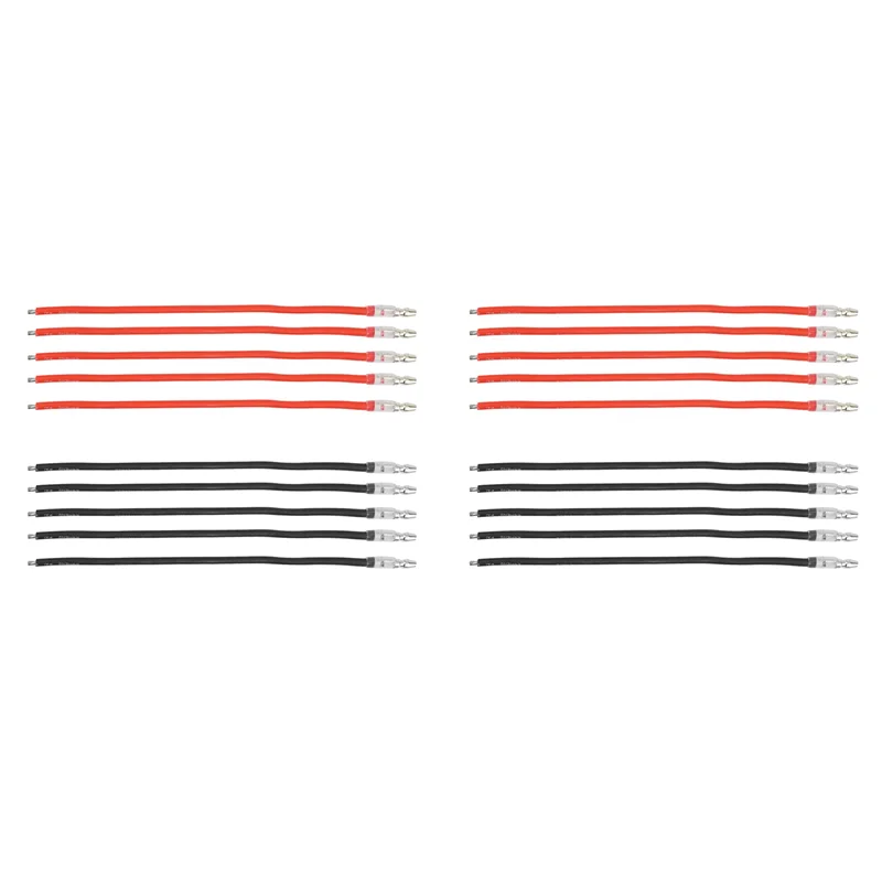 20Pcs 16AWG Silicone Wire With 4.0Mm Male Plug Length 10Cm For 380 390 540 550 775 795 Brushed Motor Connection Cable-AA02