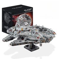 2025 new product DIY Creative Bear Millennium Ship Falcon Building Block Kit Interstellar Spaceship Star Adult Difficult Buildin