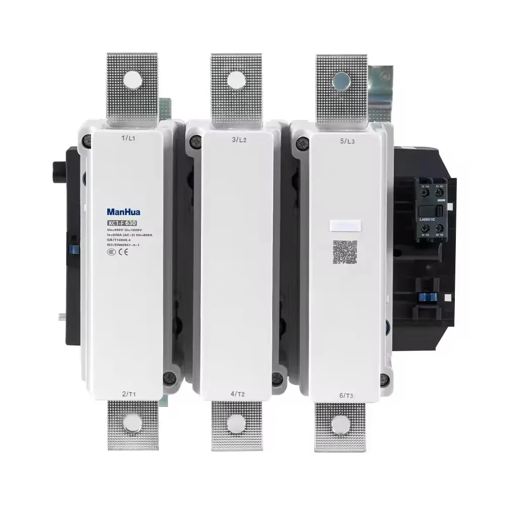 ManHua Magnetic Contactor LC1-F 630 Magnetic Latching Contactor 3P 3NO 500A AC Contactor Triple Poles