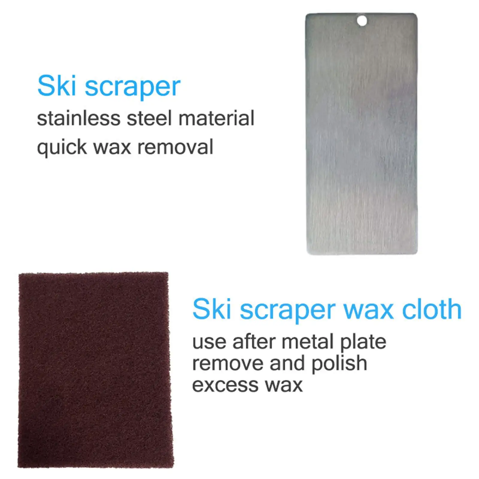 Snowboard Wax Remover with Scrub Pad for Finishing and Cleaning Stainless Steel Wax Remover Removal Tool for Waxing Gear