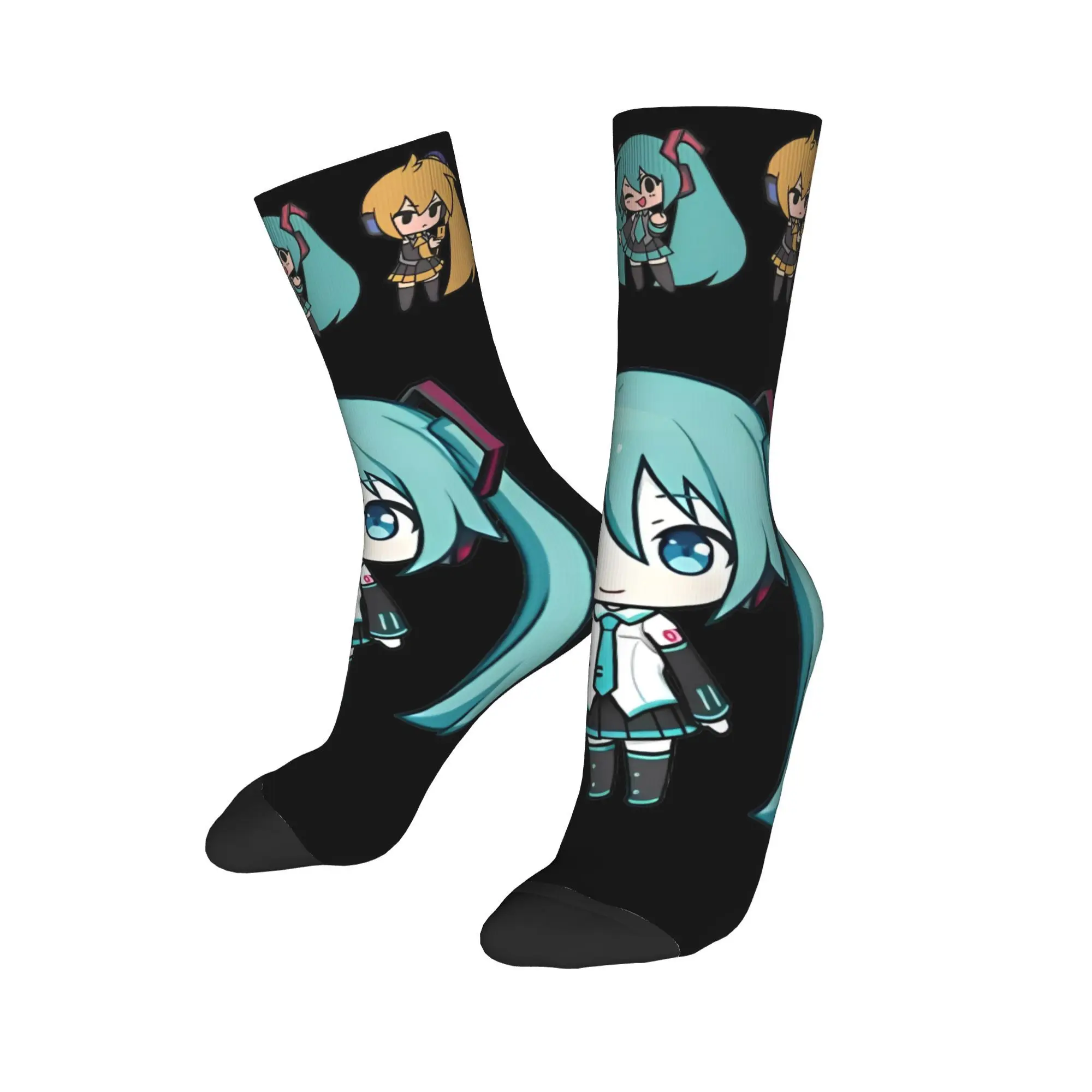 Mikued Printed Crew Socks Outfits for Casual Wear Cozy Hot Sale Virtual Idol Sock DM030