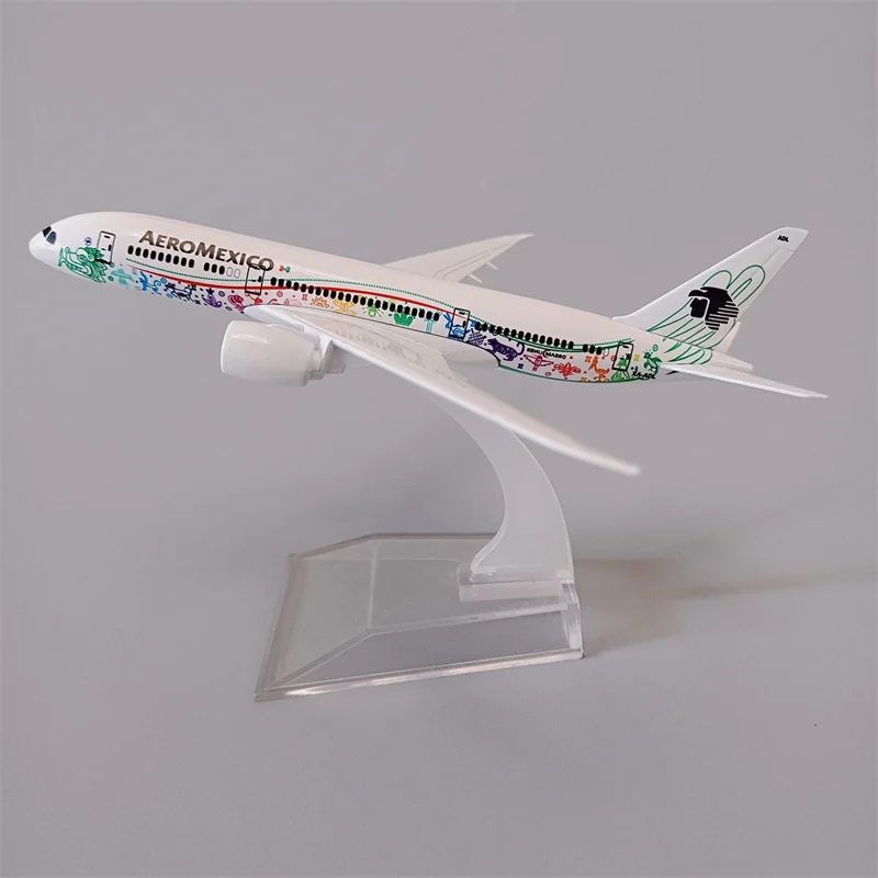 

16cm Alloy Metal Mexican Air AEROMEXICO B787 Airlines Airplane Model Boeing 787 Airways Plane Model 1/400 Scale Diecast Aircraft