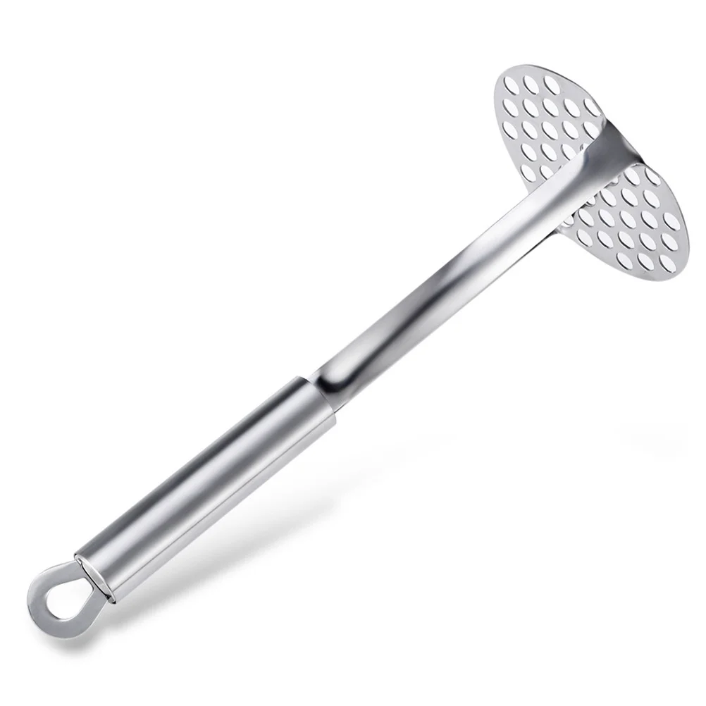 

Stainless Steel Potato Masher Ricer Handheld Kitchen Vegetable Fruit Puree Press Easy Grip Anti Rust Storage