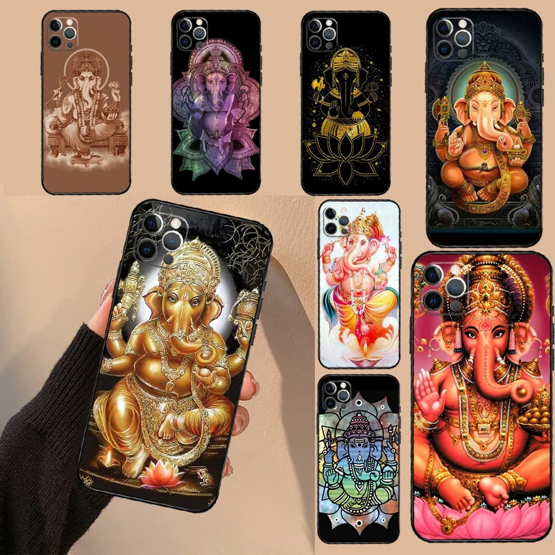 Ganesh Elephant God Funda For iPhone 15 14 13 12 11 16 Pro Max Mini 14 Plus XS Max X XR Phone Case