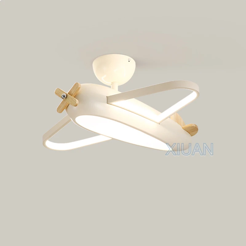 Imagem -06 - Creme Azul Avião Luzes de Teto Proteção para os Olhos Quarto do Berçário Lâmpada Suspensa para Crianças Menino Crianças Quarto Candelabro Lâmpadas Led