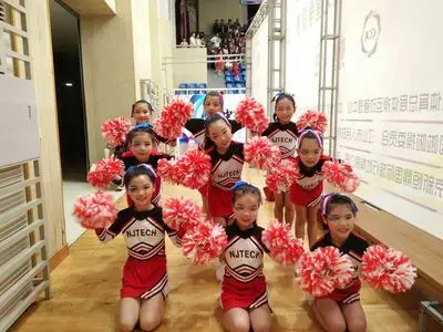 

Cheerleading team costumes, group performance costumes, dance costumes, cheerleading team boys and girls, cheerleading aerobics