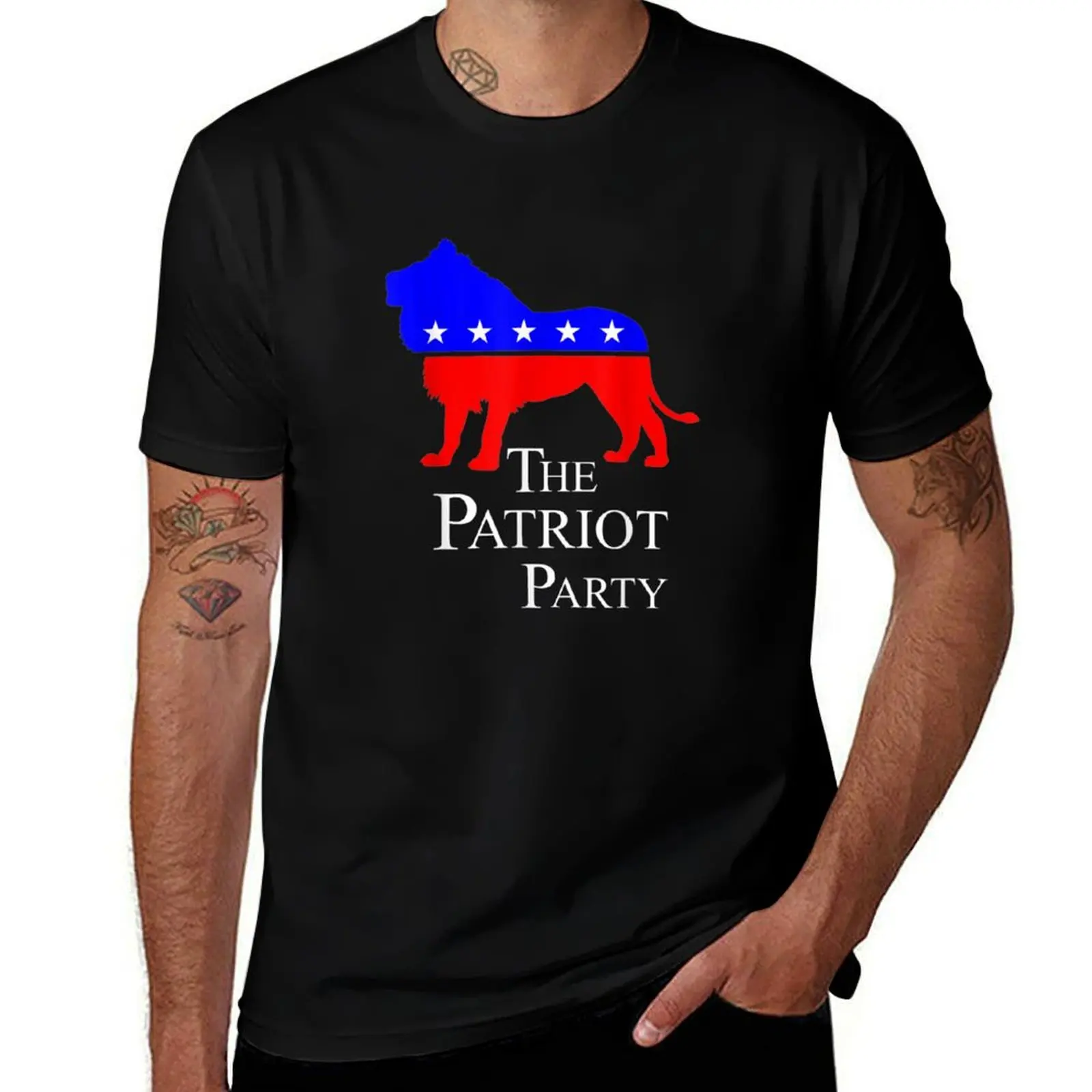 

The Patriot Party Lion T-Shirt funny t shirts dark humor cotton t shirt man T-Shirt