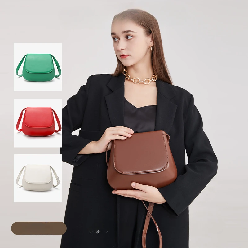 

Women's Vintage Chestnut Bag Maillard Saddle Bag Fashion Shoulder Women's Oblique Straddle Bag