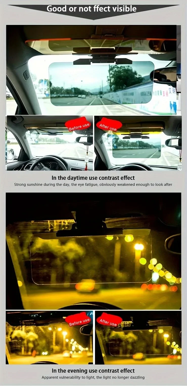 Faltbares Auto-Sonnenschutzvisier, blendfreier Sonnenschutz, UV-Blocker, polarisierter Sonnenschutz, HD-Sicht, Sicherheit beim Nachtfahren, Sonnenschutz – Detail 12