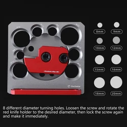 Adjustable Dowel Maker Jig 8-Holes 8mm-20mm with Carbide Blade Electric Drill Milling Dowel Round Rod Sticks Maker Jig Auxiliary