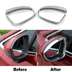 For Chevrolet Cruze Hatchback Sedan 2009-2017 Car Accessories Rearview Mirror Rain Eyebrow Anti-rain Cover ABS Material Chrome