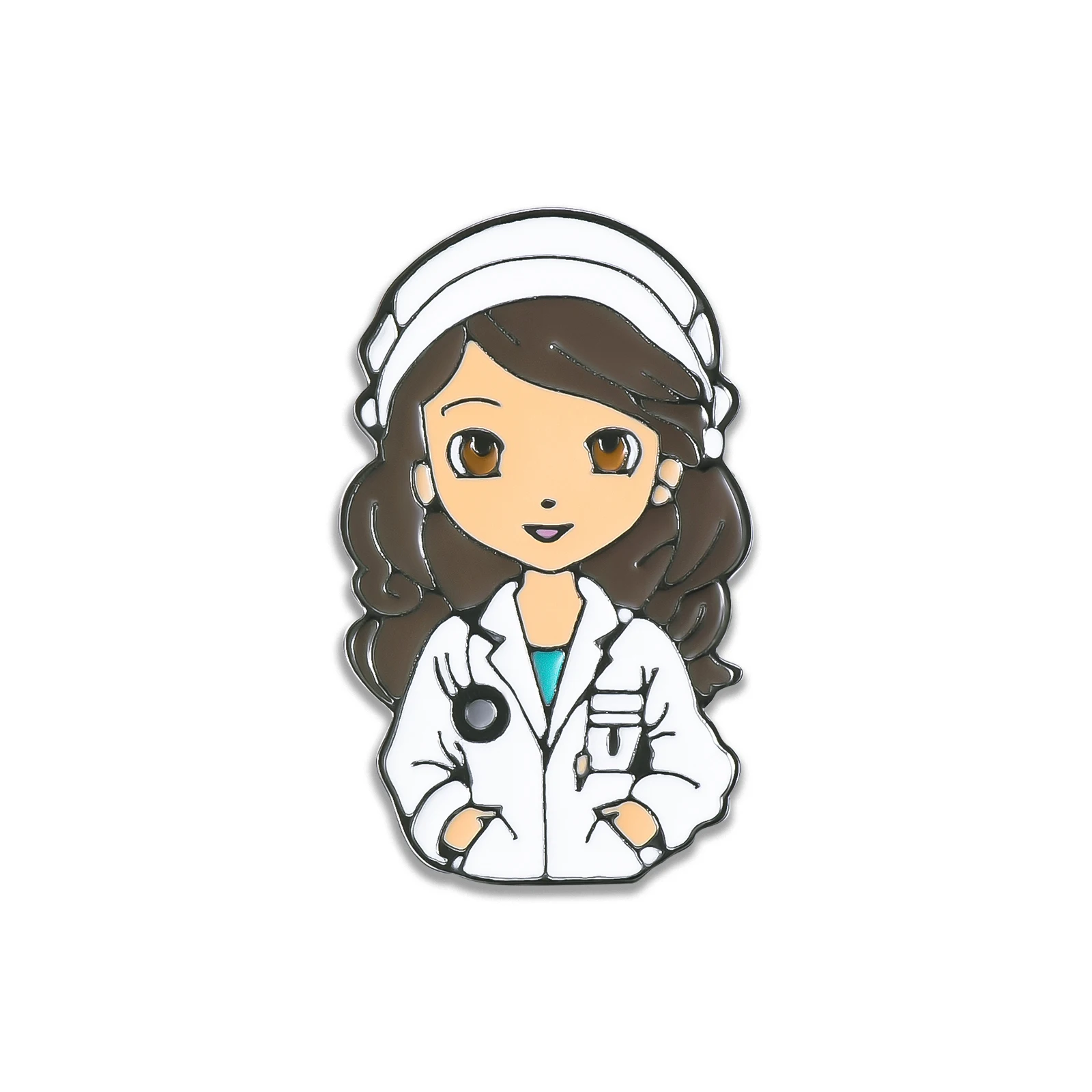 DCARZZ Medical Women Doctor Nurse Brooch Pin Lovely Cartoon Lapel Backpack Medicine Enamel Badge Jewelry Gifts