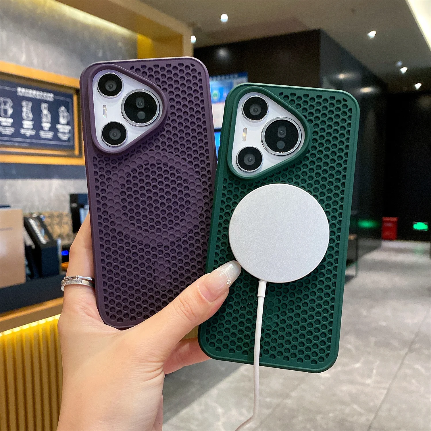 

Skin Feel Heat Dissipation Cooling Magnetic Case for Huawei Pura 70 Pro Mate 50 Mate 60 Mate 70 Pro Wireless Charging Case Funda