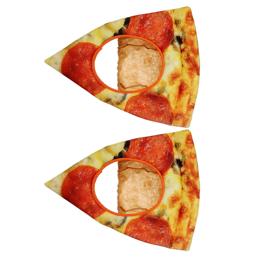 

2Pcs Pizza Headgear Funny Cosplay Party Hat Reusable Lightweight Costume Accessory Festival Carnival Performance Decoration