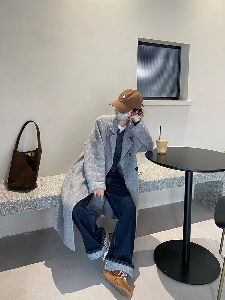 

Кашемировое шерстяное пальто MOMOOR: женское, в корейском классическом стиле, цвета кэмел, средней длины, утепленное, для зимы и повседневной носки