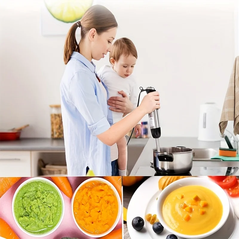 خلاط يدوي منزلي، خلاط يدوي، كوب خلط من الفولاذ المقاوم للصدأ، مفرمة، خافق البيض، رغوة الحليب، الحساء، لوازم المطبخ العصير #4