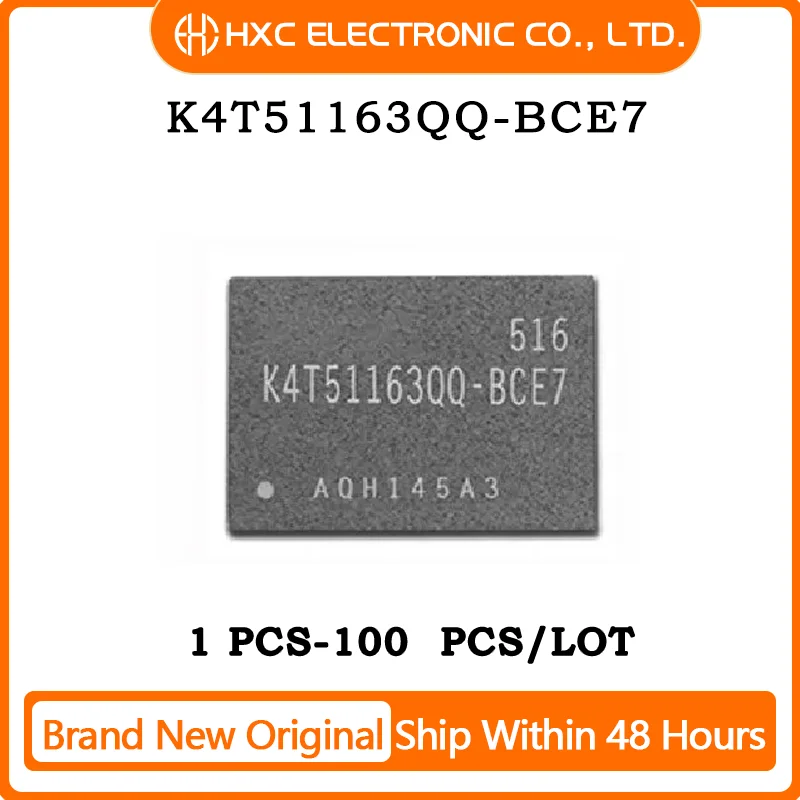 5PCS/10PCS/50PCS/100PCS K4T51163QQ-BCE7 BGA84 K4T51163QQ Brand New Origina IC CHIP