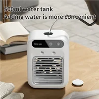 Mini souffleur d'air froid, humidificateur et refroidisseur de bureau, petit ventilateur froid sans pales, avec batterie lithium rechargeable de 1800 mAh, fonction de pulvérisation. 3