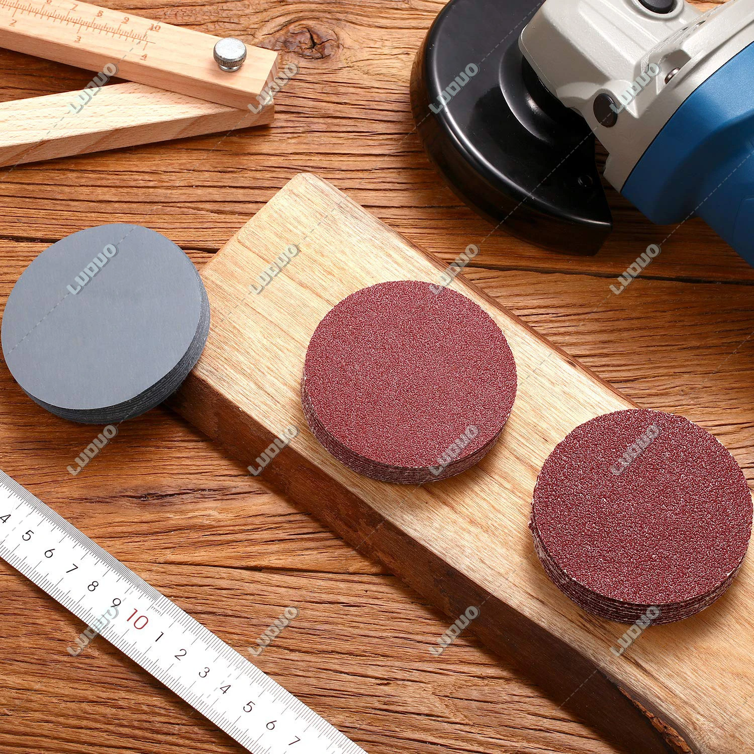 2 3 4 5 6 7 Inch Round Sandpaper Disk Abrasive Polish Pad Plate Sanding Polishing Grit Paper Disc Buffing Sheet Sander