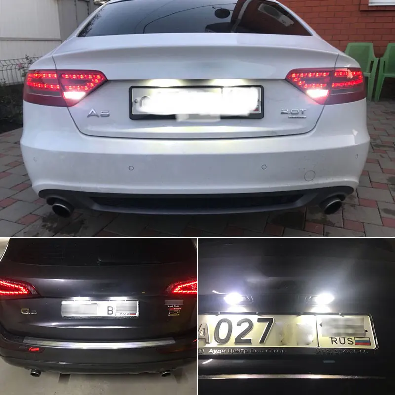 

2 шт. светодиодная лампа освещения номерного знака для Audi A4 B8 A1 A6 Q5 RS5 S5/A5/TT 12 В белый OEM 1K9943021
