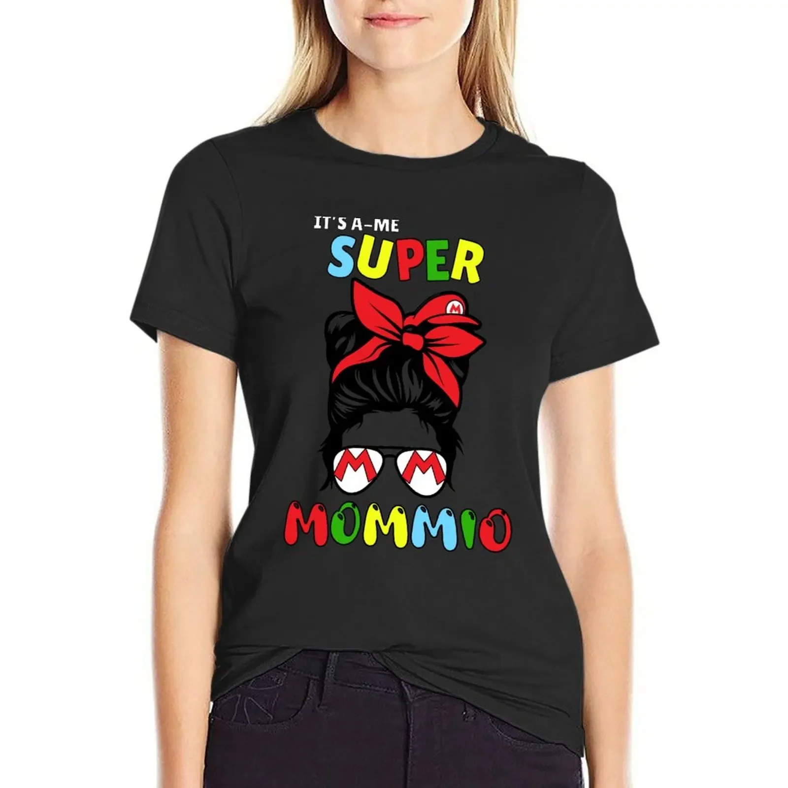 Super Mommio Funny Video Gaming for Mom Mother's Tee T-Shirt Female clothing korean fashion female western t shirts for Women