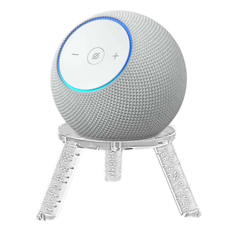 Desktop Speaker Stand For Dot Max And Studio Transparent Tripod Holder With Space Saving Design For Home Office