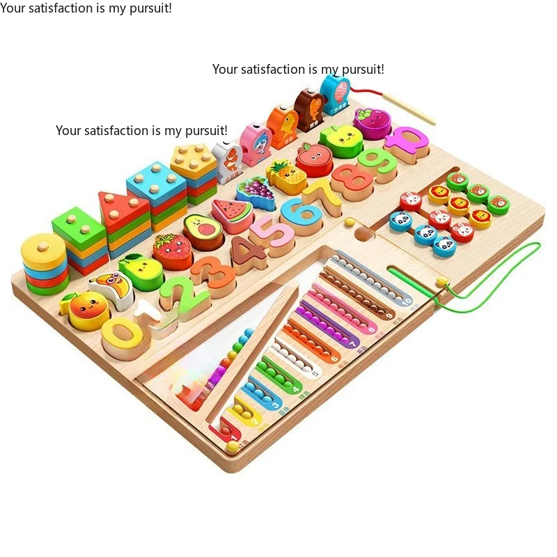 for kids 0-3 years old Montessori geometry matching building blocks, puzzle educational toy