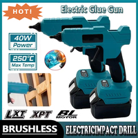Fit Makita Cordless Electric Handheld Hot Glue Gun Repair DIY Tool Hot Melt Welding Hot Air Gun Anti-scald Nozzle 20V Battery