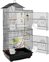 Bird Cage Budding Parakeet Canaries Cage with Bird Toy Buddy Parakeet Cage 46x35.5x99.5cm Aviary for Canaries, Cockatiels,Parrot