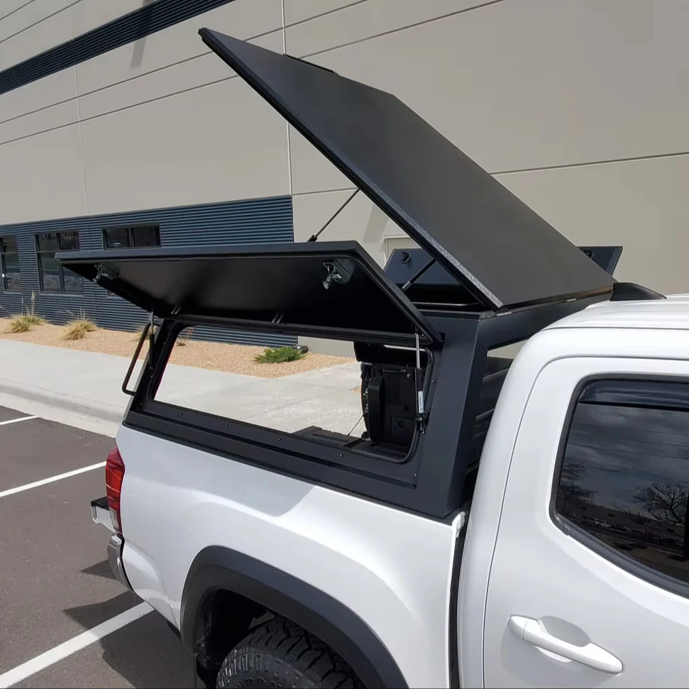 Wholesale Instock Hardtop Black Canopy Aluminum Alloy Topper Camper Pickup 4x4 Pickup Truck Canopy for F150 RANGER