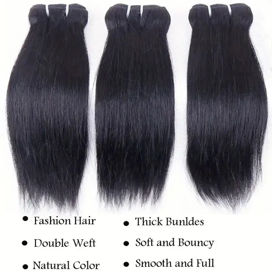 Kort Bot Steil Haar Bundels Braziliaanse Menselijk Haar Weven Bundels 100% Remy Human Hair Extensions Natuurlijke Tissage Humain Haar