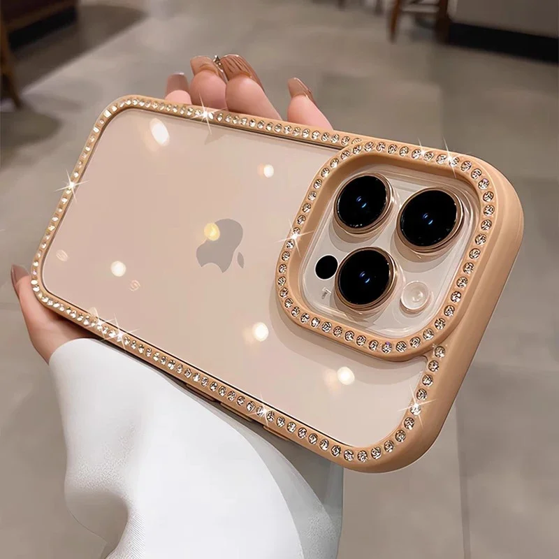 Luxuriöse Handyhülle mit Strasssteinen und Diamanten für iPhone 18 17 16 Pro Max Hüllen iPhone 15 14 13 12 11 Pro Plus Air Stoßfeste Abdeckung – Detail 7