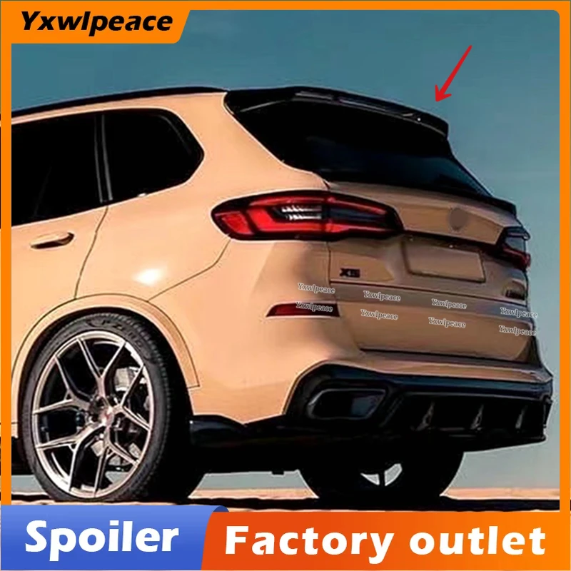 

For BMW X5 G05 2018-2022 Spoiler ABS Glossy Black /Carbon Look Rear Roof Spoiler Body Kit Accessories