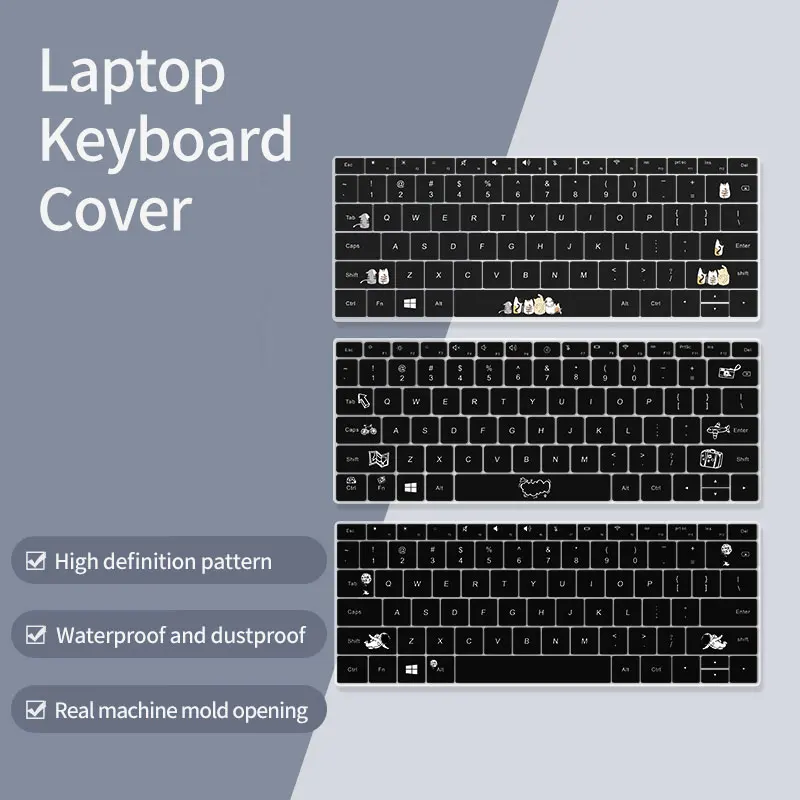 Huawei Laptop Keyboard Cover For 2023 Matebook 14 14s 16s D14 D15 D16 X Pro Cartoon Black Waterproof Dustproof Keyboard Film