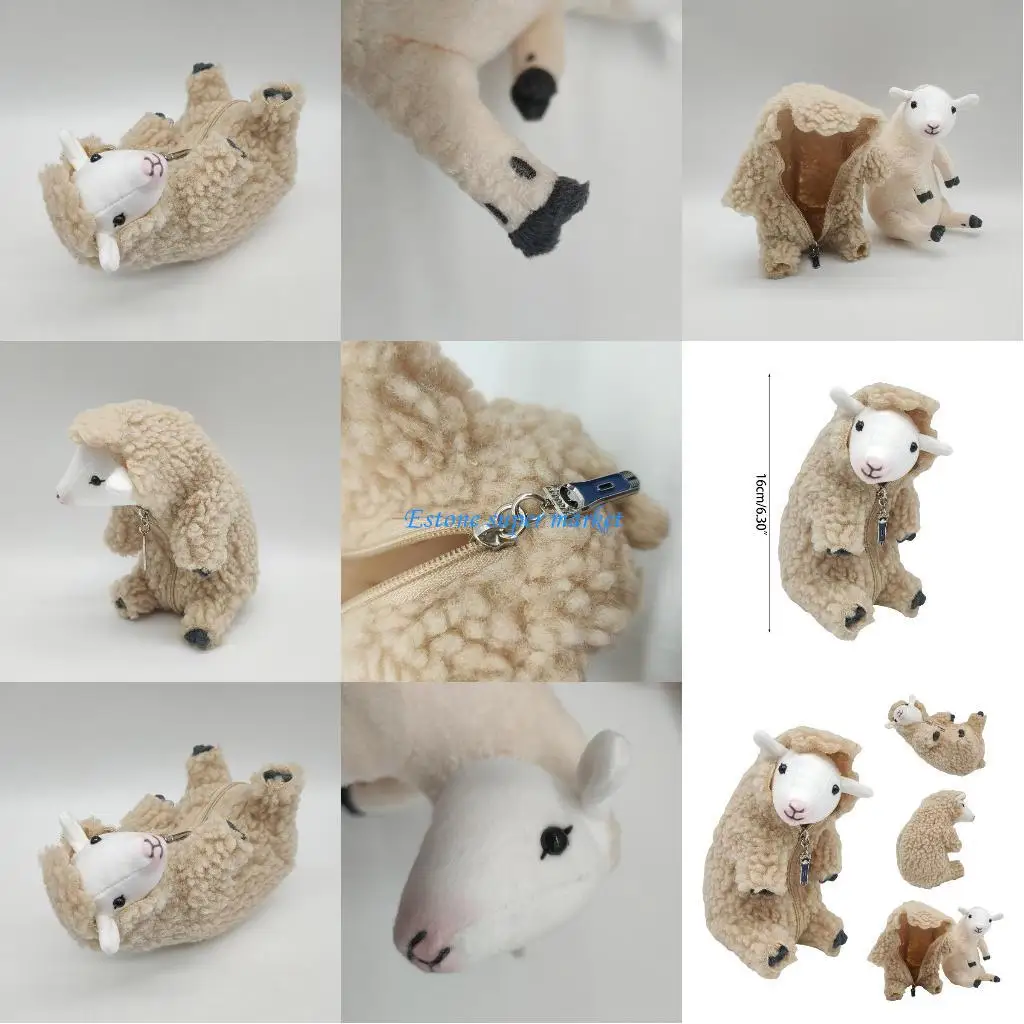 

090b мягкая фигура с изменчивой одеждой преобразует баранину для ключевых подвесных детей коллекционируется f