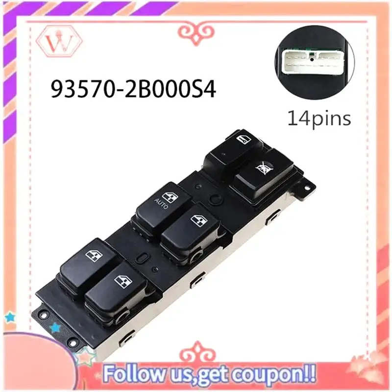 

Durable 93570-2B000S4 Driver Left Power Window Switch For Hyundai Santa Fe CM 2007-2011