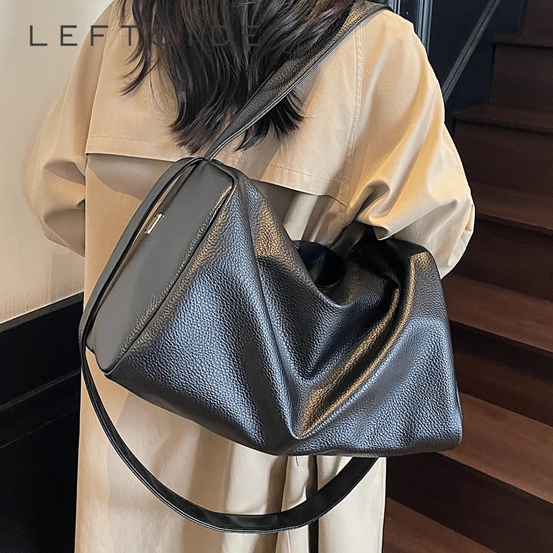 

LEFTSIDE Fashion Retro Women Pillow Handbags and Purses 2025 Luxury Brand Leather Tote Bags Trend Females Shoulder Bags